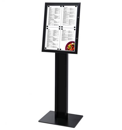 Présentoir menu sur pied pour 4 feuilles de format A4
