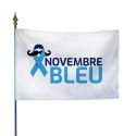 Photo : Drapeau Novembre bleu Modèle 1 - Drapeau sur hampe 40 x 60 cm