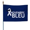 Drapeau Novembre bleu - modèle 2