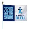 Drapeau Novembre bleu - modèle 3