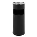 Photo : Poubelle cendrier extérieur 12,5 litres Acier (noir)