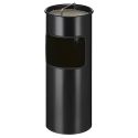 Photo : Poubelle cendrier extérieur 30 ou 50 litres Noir - 30 L