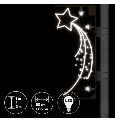 Cristal étoilé - Décor lumineux pour candélabre 
