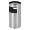 Poubelle cendrier extérieur 50 litres - Gris aluminium