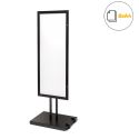 Photo : Porte menu sur pied en alu noir 8 x A4