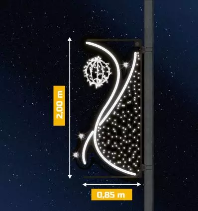 	Décoration candélabre de Noël - Boule de Noël - design 4