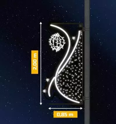 	Décoration candélabre de Noël - Boule de Noël - design 4