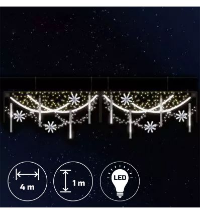 Pluie étoilée - Traversée de Rue à LED