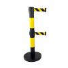 Poteau de guidage à sangle 4 m noir et jaune