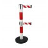 Poteau de guidage à sangle 4 m rouge et blanche