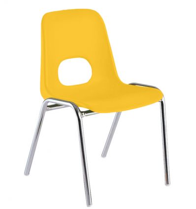 Chaise de collectivité empilable jaune