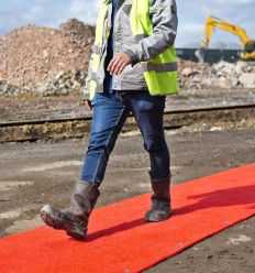 Tapis de Chantier Extérieur Rouge 1x10 m