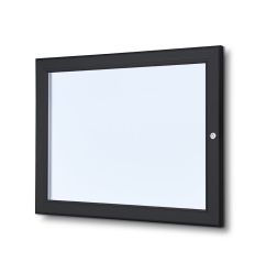 Porte menu mural en alu noir