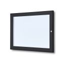 Photo : Porte menu mural en alu noir 2 x A4 - Sans éclairage - Sans