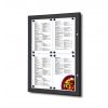 Vitrine porte menu 4A4 noir en aluminium fond aimanté