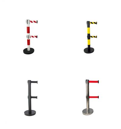 Poteau de guidage à sangle 4 m noir