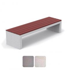 Banc béton assise bois