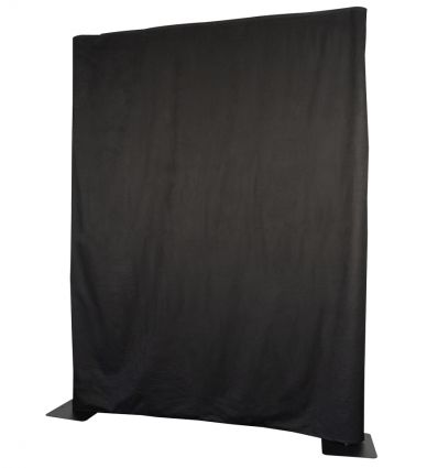 Rideau de scène Noir Pipe and Drape Molton Non plissé