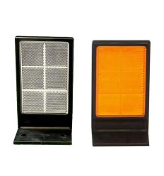 Réflecteur glissière béton GBA orange et blanc simple face