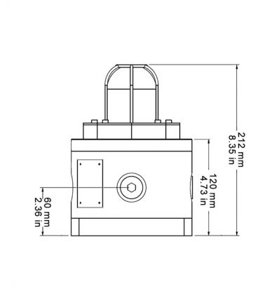 Feu ATEX schéma avec dimensions