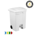 Photo : Poubelle HACCP en plastique sur roulettes 70 L - Noir / Noir