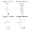 Schéma du vestiaire 4,8,12 et 16 casiers