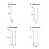 Schéma du vestiaire PVC 1,2,3 et 4 colonnes
