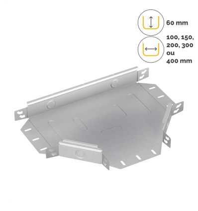 Dérivation T chemin de câble tôle perforée