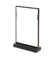 Porte menu de table noir format A5 ou A6