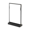Photo : Porte menu pour table "T" en polypropylène A6 | 148 x 105 mm - Noir