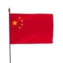 Photo : Drapeau Chine Maille 115 g - Drapeau sur hampe 50 x 75 cm