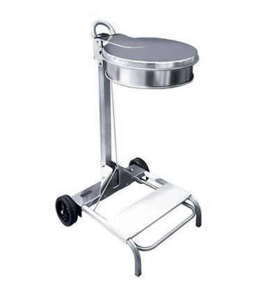 Support sac poubelle en inox avec roues 430