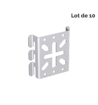 Fixation murale chemin de câble fil - Lot de 10