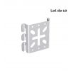 Fixation murale chemin de câble fil - Lot de 10
