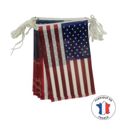 Guirlande drapeau américain plastique