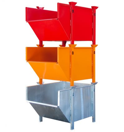 Benne de chantier bac de 500 L gerbable