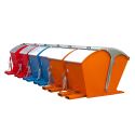 Photo : Benne auto basculante avec couvercle bombé Bleu clair RAL 5012 - 750 L - Sans
