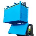 Photo : Benne à fond ouvrant BTP Bleu clair RAL 5012 - Standard - 500 L - Sans - Sans