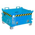 Photo : Benne à fond ouvrant surbaissée Bleu clair RAL 5012 - 130 L - Sans