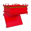 Benne à fond ouvrant surbaissée rouge