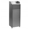 Poubelle snack inox 430 - 50 litres - Avec support de plateaux