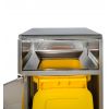 Zoom sur la poubelle snack inox 120 litres