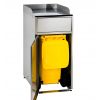 Poubelle snack inox 120 litres ouverte