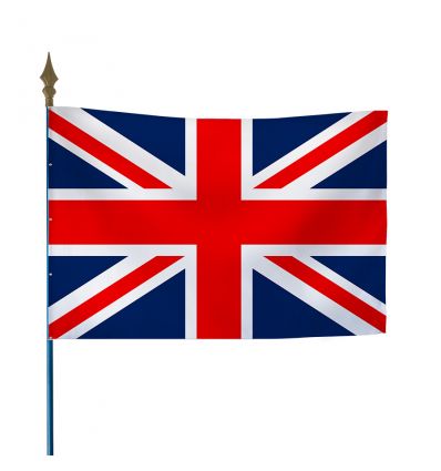 Drapeau sur hampe du Royaume-Uni