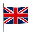 Photo : Drapeau et pavillon Royaume-Uni Maille 115 g - Drapeau sur hampe 20 x 30 cm