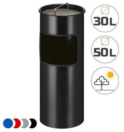 Poubelle cendrier extérieur 30 ou 50 litres