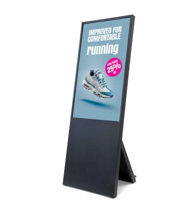 Chevalet numérique intérieur à roulette noir