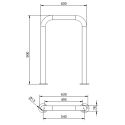 Photo : Arceau à Vélo simple en acier Acier galvanisé - H. 900 x L. 600 x Ø 60 mm - À sceller