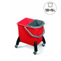 Photo : Double seau nettoyage sol modulable 18L+9L Sans presse
