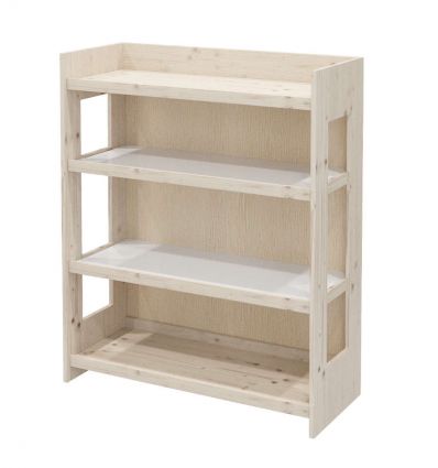 Présentoir en bois naturel vernis : 1,2 m